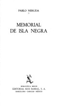 Book cover for Memorial De Isla Negra
