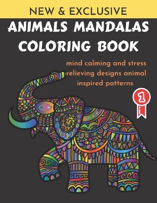 Book cover for Animals mandalas coloring book