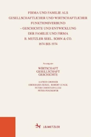 Cover of Wirtschaft Gesellschaft Geschichte