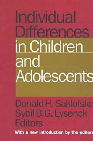 Cover of Individual Differences in Children and Adolescents