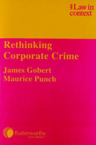 Cover of Rethinking Corporate Crime