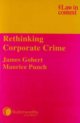 Cover of Rethinking Corporate Crime
