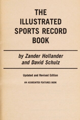 Cover of Hollander & Schultz : Illustrated Sports Record Book