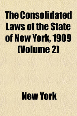 Book cover for The Consolidated Laws of the State of New York, 1909 (Volume 2)