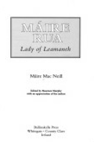 Cover of Maire Rua