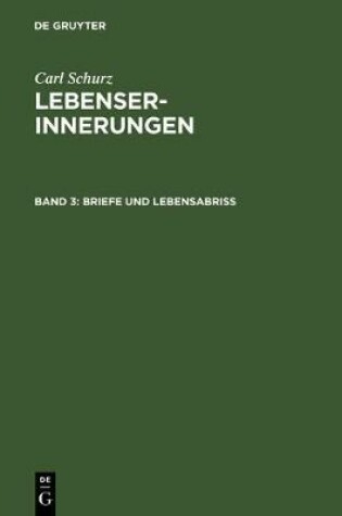 Cover of Briefe Und Lebensabriss