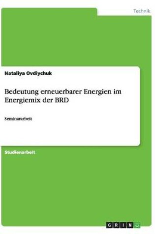 Cover of Bedeutung erneuerbarer Energien im Energiemix der BRD