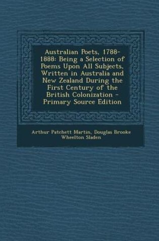 Cover of Australian Poets, 1788-1888