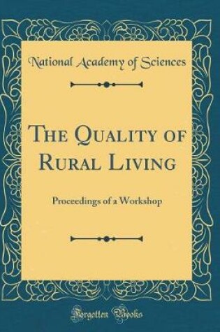 Cover of The Quality of Rural Living