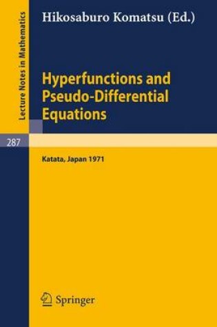 Cover of Hyperfunctions and Pseudo-Differential Equations