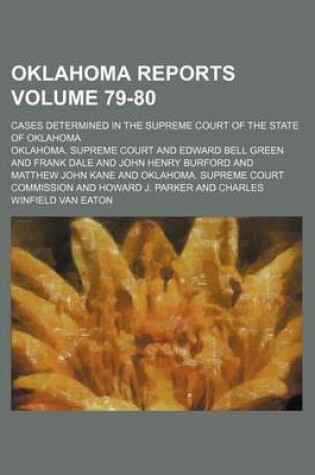 Cover of Oklahoma Reports Volume 79-80; Cases Determined in the Supreme Court of the State of Oklahoma