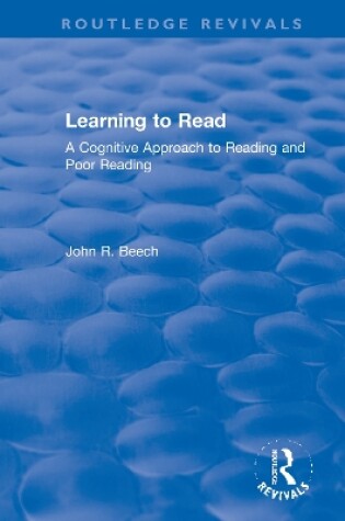 Cover of Learning to Read