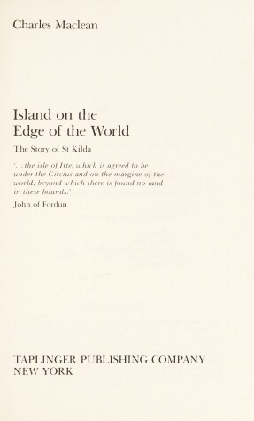 Cover of Island on the Edge of the World