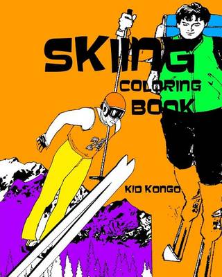 Book cover for Skiing Coloring Book