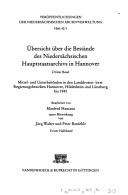 Book cover for Ubersicht Uber Die Bestande Des Niedersachsischen Staatsarchivs in Hannover. Band 3