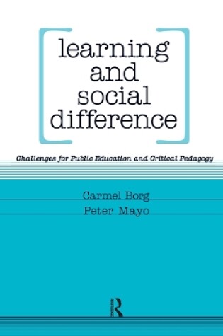 Cover of Learning and Social Difference