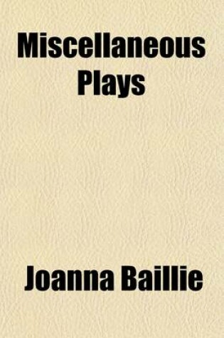 Cover of Miscellaneous Plays