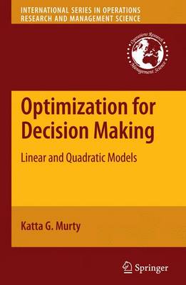 Book cover for Optimization for Decision Making