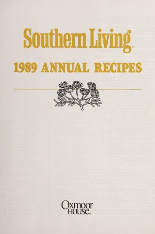 Cover of Southern Living, 1989 Annual Recipes