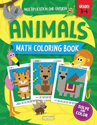 Book cover for Animals Math Coloring Book
