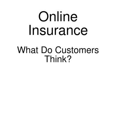 Book cover for Online Insurance - What Do Customers Think?