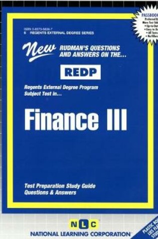 Cover of FINANCE III