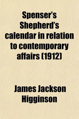 Book cover for Spenser's Shepherd's Calendar in Relation to Contemporary Affairs (Volume 2)