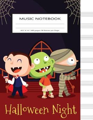 Book cover for Music Notebook Halloween Night