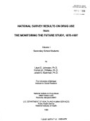 Book cover for National Survey Results on Drug Use from the Monitoring the Future Study, 1975-1997 Vol. 1