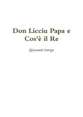 Book cover for Don Licciu Papa e Cos'e il Re