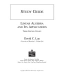 Book cover for Student Study Guide Update for Linear Algebra and Its Applications with CD-ROM, Update