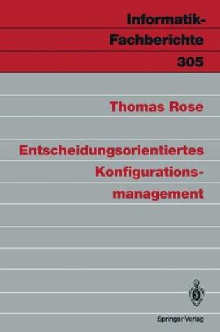 Cover of Entscheidungsorientiertes Konfigurationsmanagement