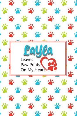 Book cover for Layla Leaves Paw Prints on My Heart