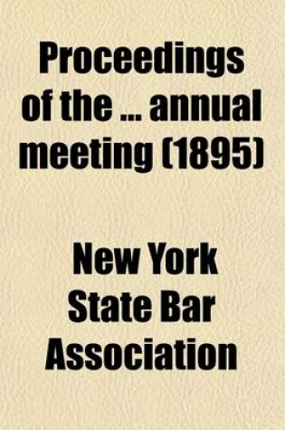 Cover of Proceedings of the Annual Meeting (Volume 18)