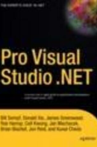 Cover of Pro Visual Studio .NET
