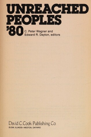 Cover of Unreached Peoples, '80
