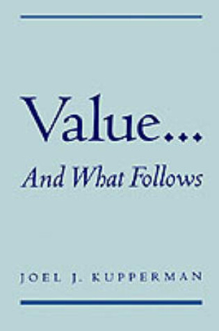 Cover of Value... and What Follows