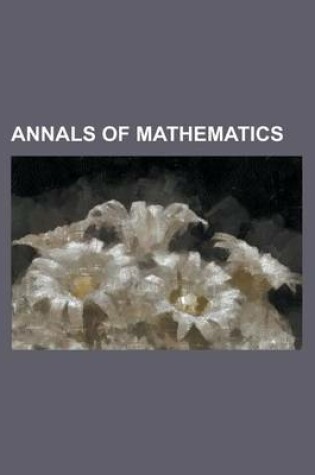 Cover of Annals of Mathematics