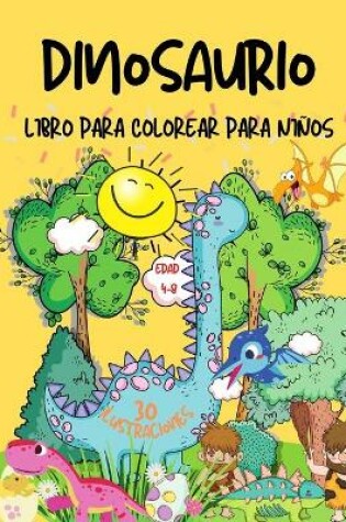 Cover of Libro para colorear de dinosaurios para niños