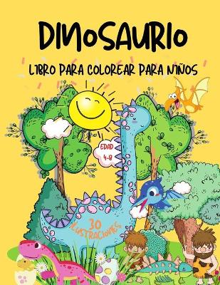 Book cover for Libro para colorear de dinosaurios para niños