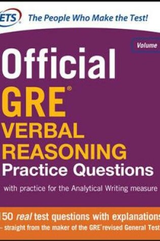 Cover of Official GRE Verbal Reasoning Practice Questions