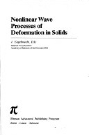 Cover of Nonlinear Wave Processes of Deformation in Solids