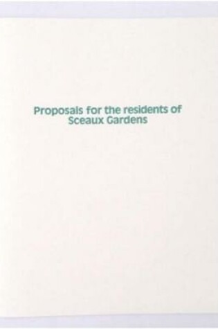 Cover of Proposals for the Residents of Sceaux Gardens