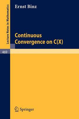 Cover of Continuous Convergence on C(X)