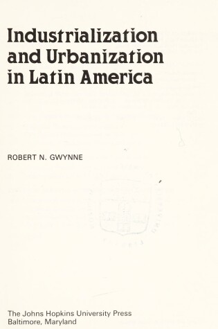 Cover of Indust/Urbanise Latin America CB