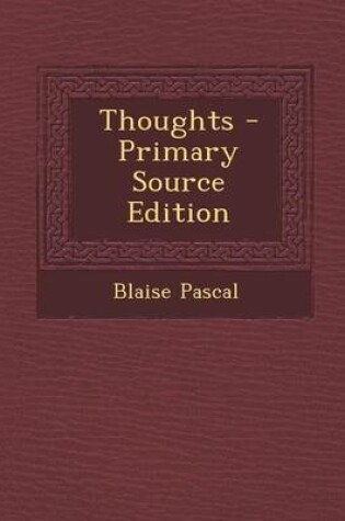 Cover of Thoughts - Primary Source Edition