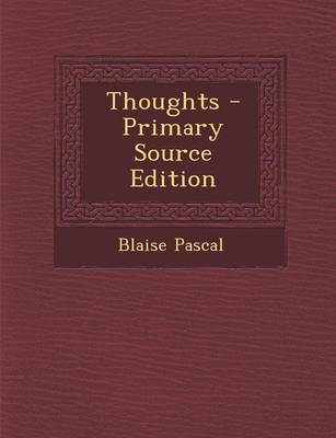 Book cover for Thoughts - Primary Source Edition