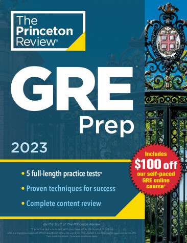 Book cover for Princeton Review GRE Prep, 2023