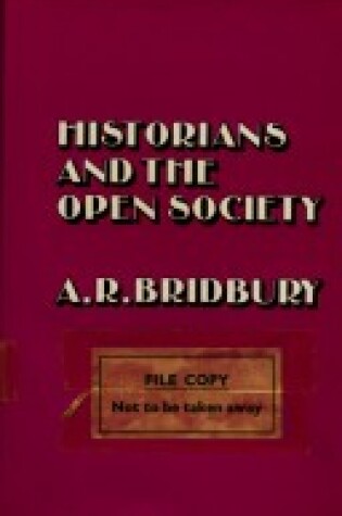 Cover of Historians and the Open Society