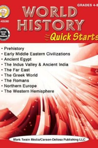 Cover of World History Quick Starts Workbook, Grades 4 - 12